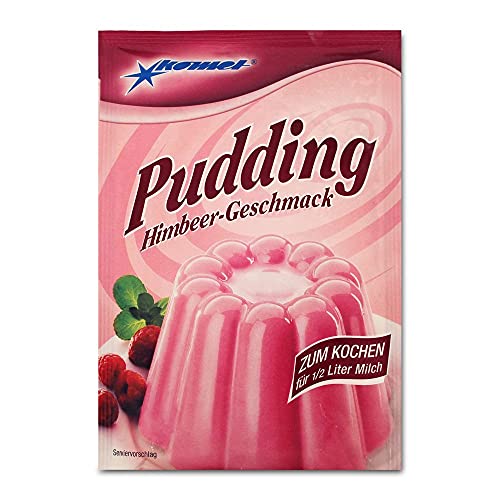 5er Pack Komet Pudding Himbeer-Geschmack (5 x 40 g) zum Kochen Puddingpulver Dessert Puddingdessert