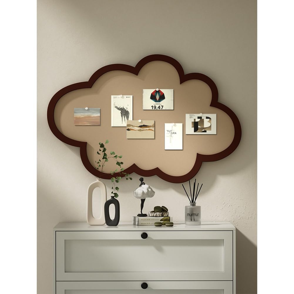 Bacheca autoadesiva in feltro a forma di nuvola, alternativa alla bacheca per casa e ufficio, bacheca fai da te, per foto, promemoria, messaggi (blu, 60 x 100 cm)