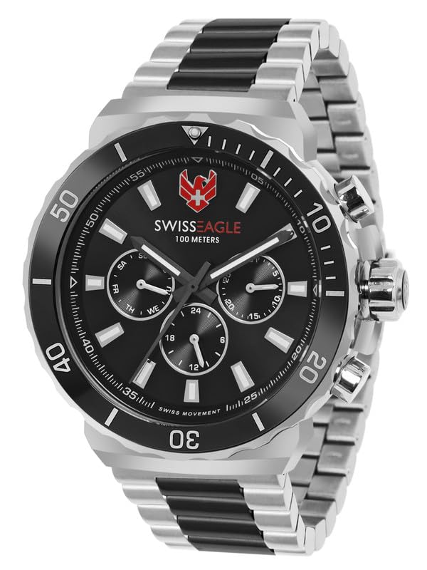 Image of Swiss Eagle Analog Stylish Watch for Men Water Resistant Fashion Watch Round Shape with 3 Hand Mechanism Wrist Watch to Compliment Your Look /Ideal Gift for Male