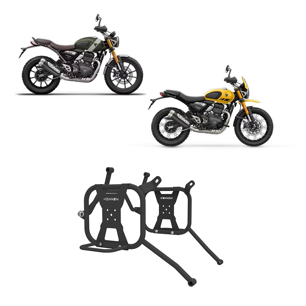 3 in 1 Saddle Stays with Jerry Can Holder and Bag Holder Compatible with Triumph Scrambler 400X | Scrambler 400XC (Black) (Pair of 1)-picture-20