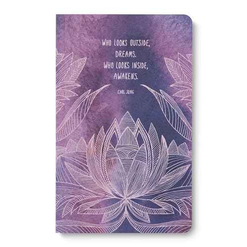 Compendium Softcover Journal – “Who looks outside, dreams. Who looks inside, awakens.”— A Write Now Journal with 128 Lined Pages, 5"W x 8"H
