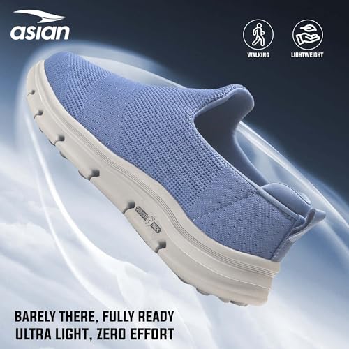 Image of ASIAN Wonderwalk-21 Walking Shoes for Men | Lightweight, Air Cooled Upper & Memory Foam Insole | Slip-On Sneakers for Walking, Travel & All-Day Comfort