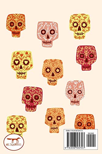 Notes: A Blank Squared Paper Journal with Cute Sugar Skull Cover Art image 4