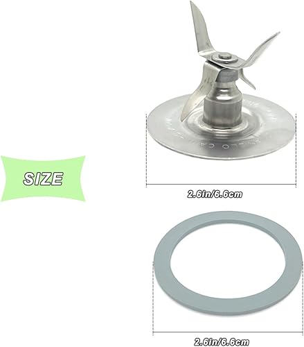 Miniatura 2 de Para Oster Blender Piezas de Repuesto Blender Cuchilla de Trituradora de Hielo con una Junta de Anillo de Sellado de Anillo O de Goma, Compatible