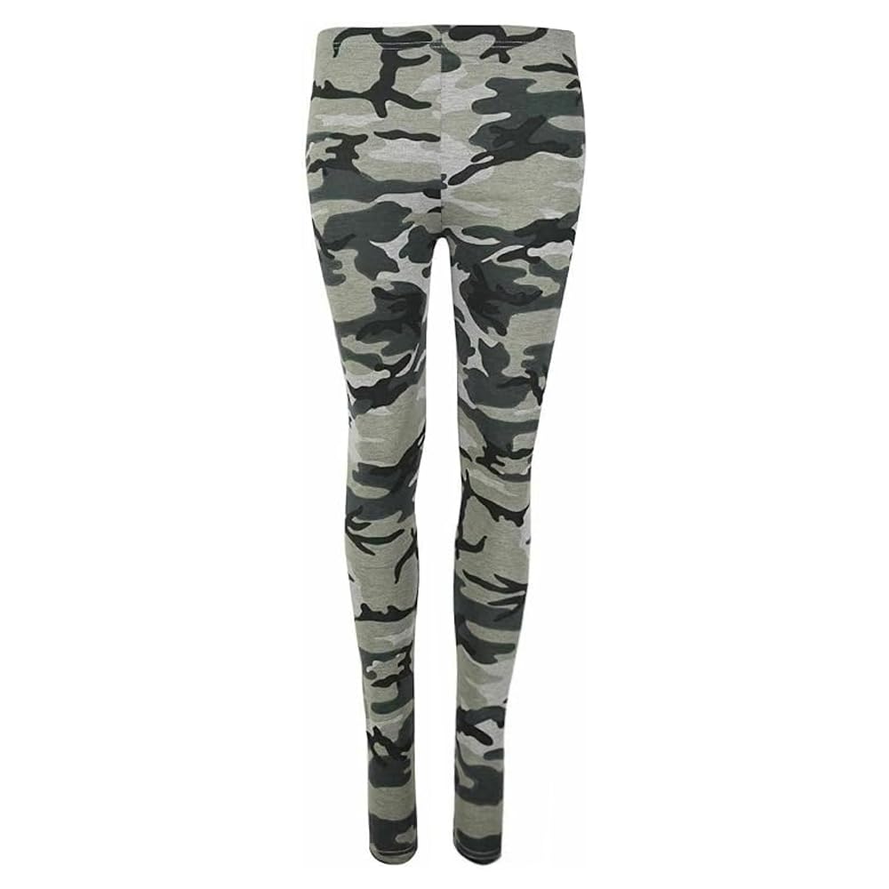 Missloved Ladies Womens Camouflage Army Printed Stretchy Leggings UK Sizes 8-26 (24-26, Numeric_24)