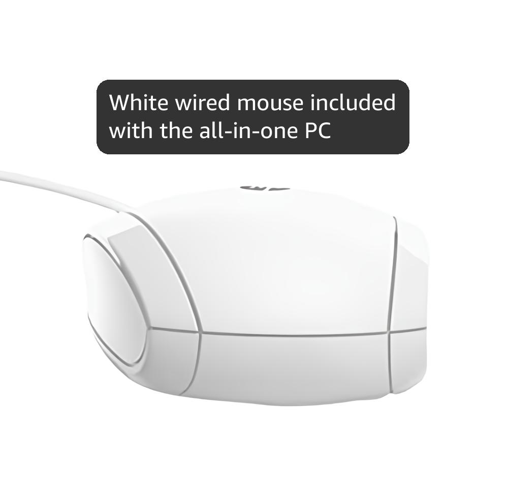 HP 2022 All-in-One Desktop, 21.5" FHD Display, Intel Celeron J4025 Processor, 16GB RAM, 512GB PCIe SSD, Webcam, HDMI, RJ-45, Wired Keyboard&Mouse, WiFi, Windows 11 Home, White