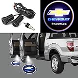 2Pcs LED Projection Logo Shadow for Chevy Silverado Car Door Welcome Light Door Light Projector DIY...
