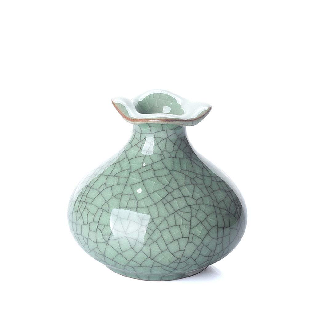 Bzgpmfud Greenone Colorc Vase Desktop Water Culture Flower Exquisite Decoration Hand Made Stoneware Ceramic Small(Greenone Colorc)