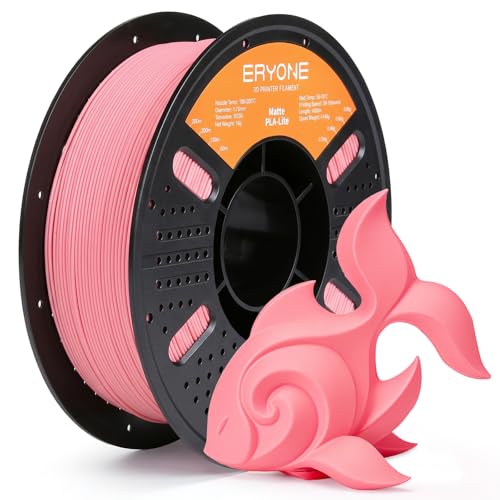 Image of ERYONE Matte PLA Lite 3D Printer Filament 1.75 + /- 0.03mm, Matte Filament 1KG(2.2LBS) Spool, Pink