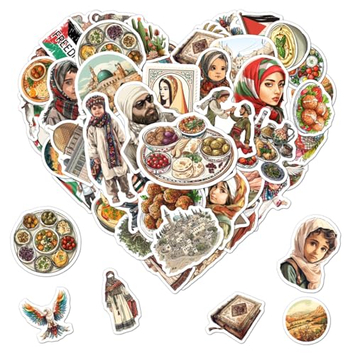50-Piece Palestine Sticker Collection