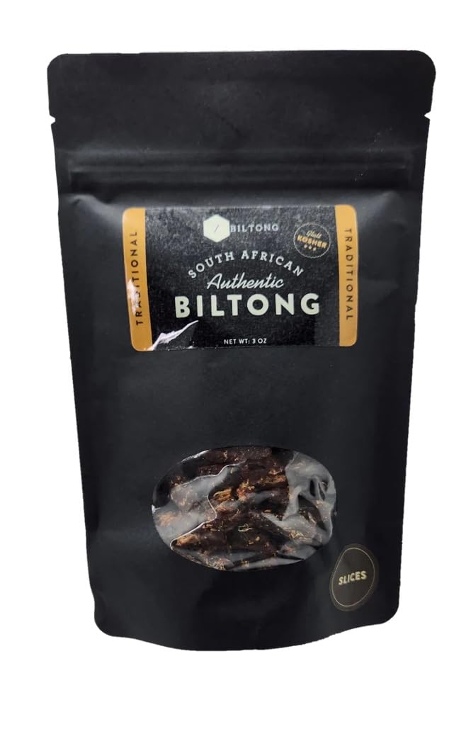 Zbiltong Authentic South African Kosher Biltong Traditional Slices 8 OZ