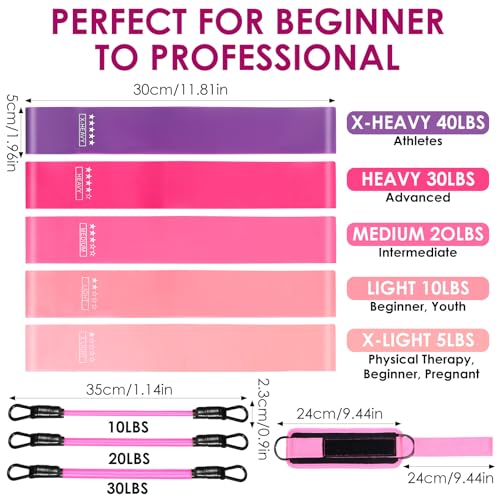 Image of Resistance Bands Set, Adjustable Ankle Exercise Bands with Cuffs | Home Gym Workout Fitness Equipment, with Carry Bag, for Women, Leg Booty Butt Lift Kickbacks, Hip Training, Working Out, Yoga