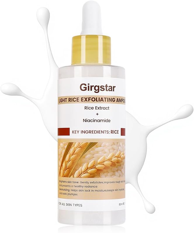 Ampola esfoliante de arroz branco Girgstar com niacinamida e extrato de arroz, 80 mL