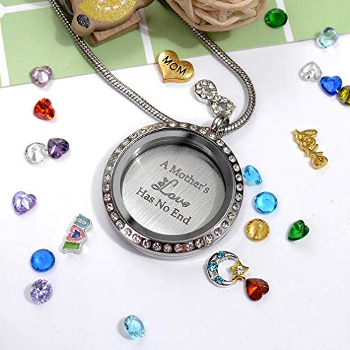 Veeshy Best Mom Mother Gift, Floating Charms Locket for Women3