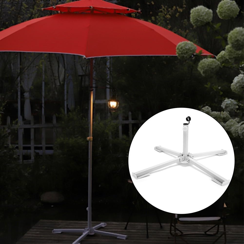 Przenośny parasol plażowy na zewnątrz z 4-stopniowym składanym stojakiem lekka podstawa krzyżowa Sune na patio ogród kemping i nic