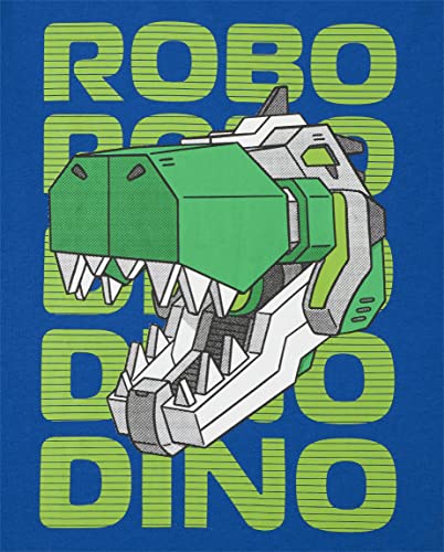The Children's Place boys The Children's Place Short Sleeve Graphic T- 2-pack T Shirt, Robo Dino/Skateboard, X-Small US2