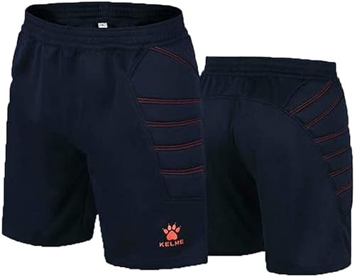 KELME Pantalones cortos de portero acolchados - Pantalón corto de portero de fútbol con almohadillas para hombre y mujer