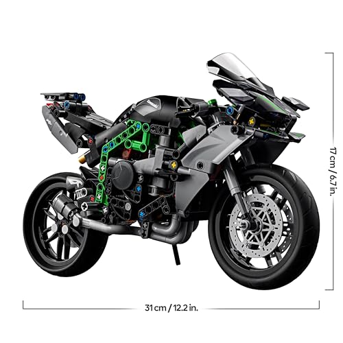 LEGO Technic La Moto Kawasaki Ninja H2R, Jouet de Construction pour Enfants, Set à Collectionner, Idée Cadeau pour Garçons et Filles Dès 10 Ans, Modèle à Construire, Favorise le Jeu en Autonomie 42170