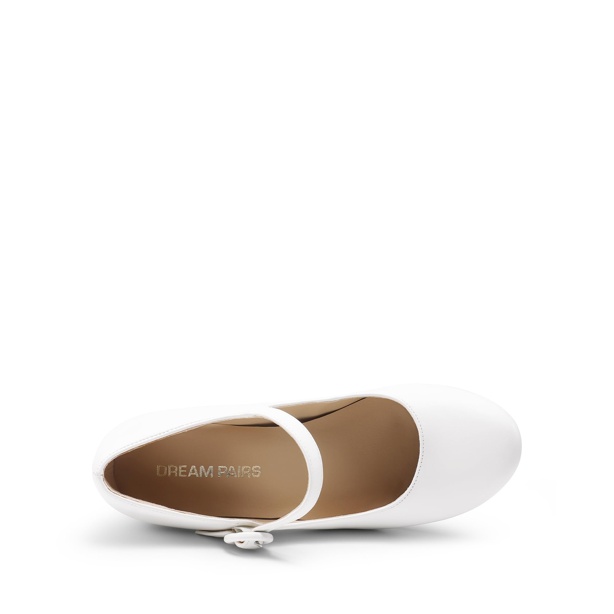 DREAM PAIRS Mary Jane - Scarpe da donna con tacco grosso, 7 cm, punta rotonda, vintage, per ufficio, lavoro, comode, con tacco basso