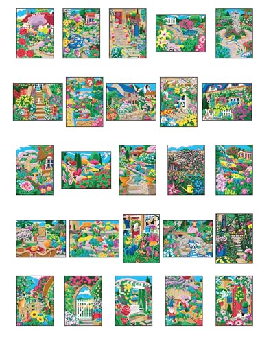 Creative Haven Glorious Gardens Color by Number Coloring Book