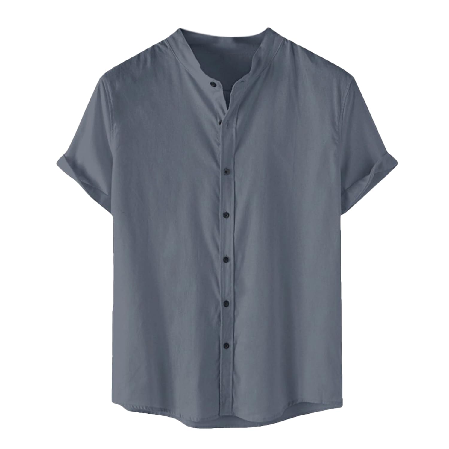 Javilant designerPremium Plain Cotton Half Sleeve Chinese Collar Shirt - Stylish and Comfortable Men's Casual Shirt