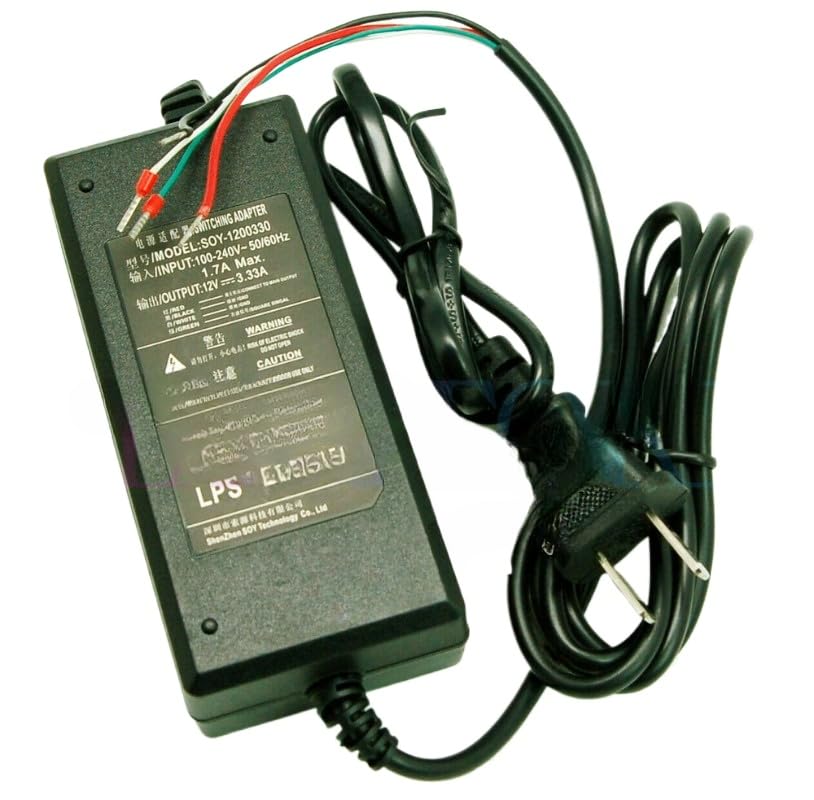 1X Power Adapter SOY-1200330L SOY-1200330 12V3.3A Square Wave Power Supply (with Plug)