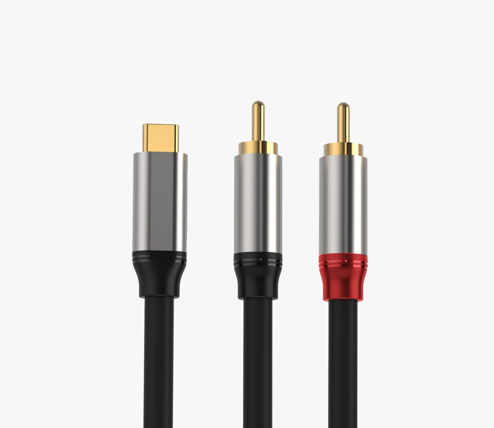 USB Type-C to 2 RCA Audio Cable, Stereo Aux Y Splitter, Gold-Plated Dual RCA Male Connectors, Braided Copper Cable for Smartphone, Tablet, Laptop to Speaker, Amplifier & Home Theater-image-19