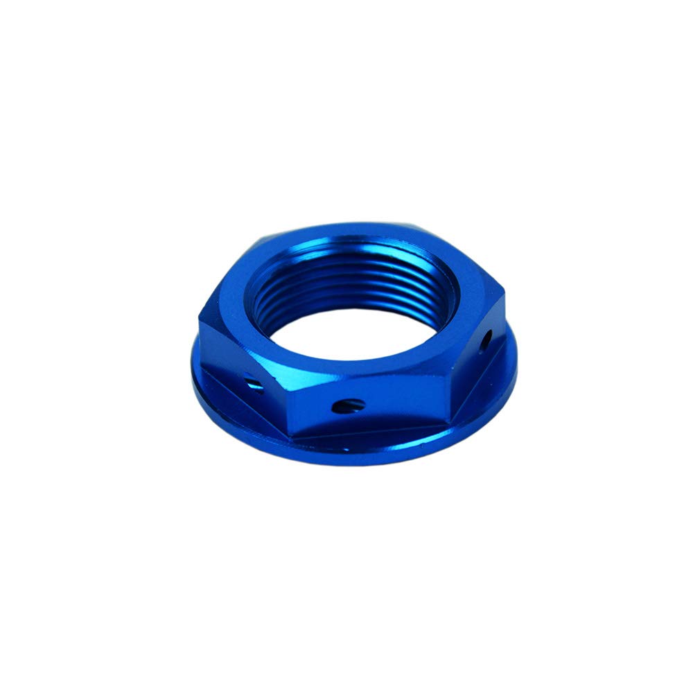 SCAR Ecrou de colonne de direction Compatible avec YAMAHA YZ TRICKER SEROW TENERE700 TTR 50 110 125 XT-X 65 85 250 94-22 - Bleu