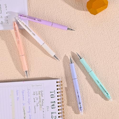 Temiary 10 piezas bolígrafos retráctiles borrables tinta negra miniatura 6