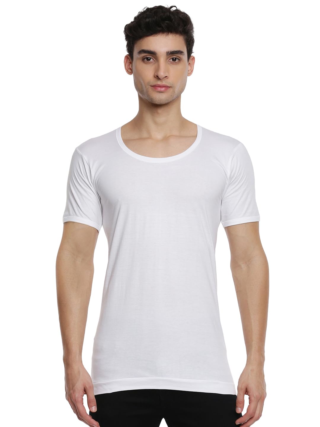 ramraj cotton Men's Half Sleeves Inner Vest Sukra-RNBS-100 White-picture-28