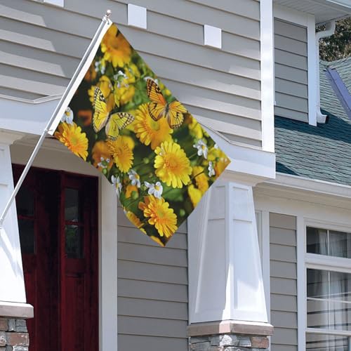 Drapeau extérieur anti-décoloration double face pour embellir un jardin