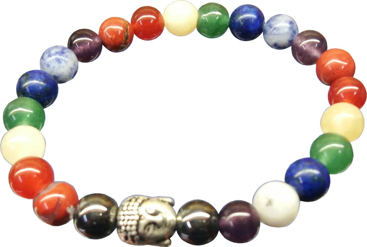 aldomin Seven Chakras Healing Crystal Bracelet (Bead Size 8 MM) (B073QV1G9H) Amazon Price History, Amazon Price Tracker