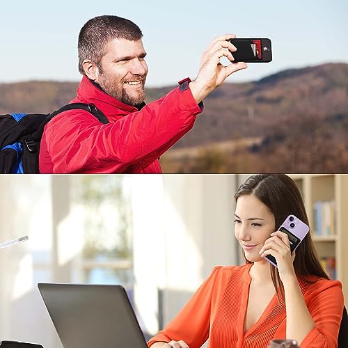 Tarjetero de cuero para teléfono con soporte integrado para ver vídeos 5
