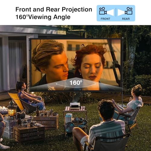 Projector Screen and Stand 120 Inch