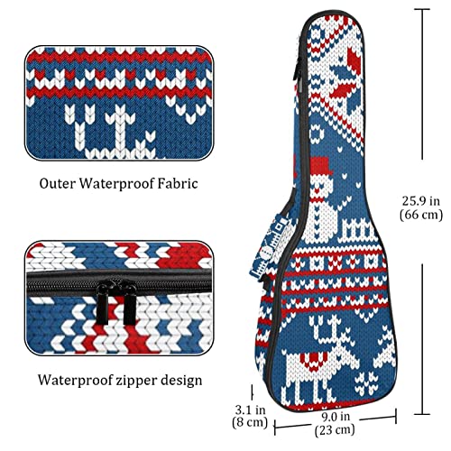 Housse de ukulélé en tricot avec motif bonhomme de neige et flocons de neige de 10 mm d’épaisseur – Rembourrage en… - Les Beatles, Paul McCartney, John Lennon, RIngo Starr, George Harrison Housse de ukulélé en tricot avec motif bonhomme de neige et flocons de neige de 10 mm d'épaisseur - Rembourrage en… – Image 5