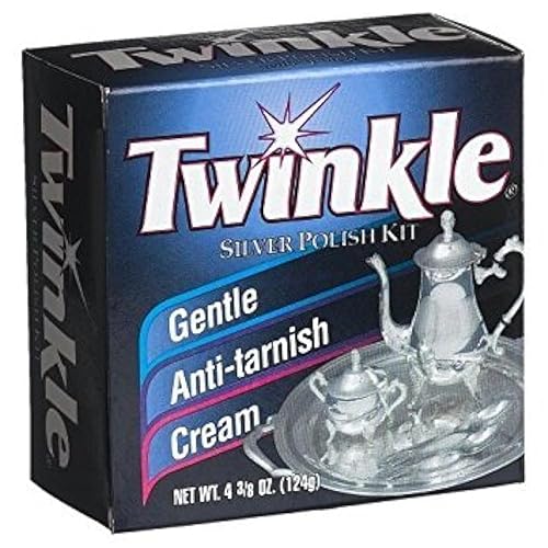 Twinkle Silver Polish Kit, Gentle Anti-Tarnish Cream 4.38 oz (Pack of 2)
