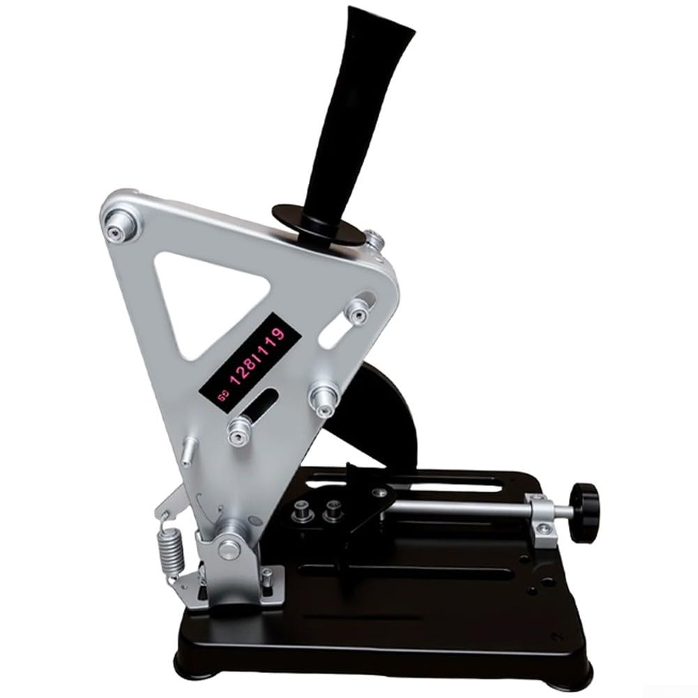 Soporte para amoladora angular con tensor ajustable para amoladoras de 100/125/150 mm, soporte estable de pieza de trabajo y rendimiento de corte seguro