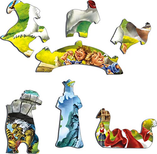 Larsen US23 Rahmenpuzzle für Kinder I Trolle & andere nordische Sagenwesen I Puzzle ab 3 Jahre I Schönes Kinderpuzzle mit 30 Teilen I Spielen & Lernen