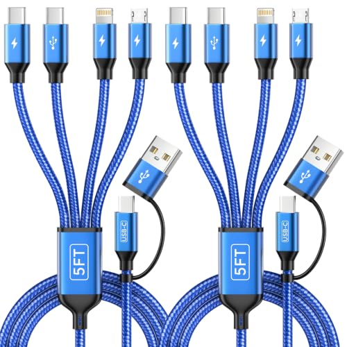 Image of 4 in 2 USB A /C Multi Charging Cable, Charging Cords for Multiple Devices