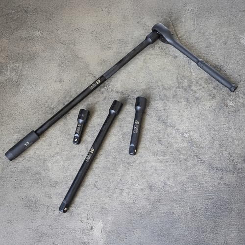 Image of NEIKO 00248A 1 /2-Inch-Drive Impact Extension-Bar Set, Impact Socket Extension Made with CrV Steel, 1 /2 Impact Extension Set Includes 3-Inch, 5-Inch, 10-inch, 15-inch