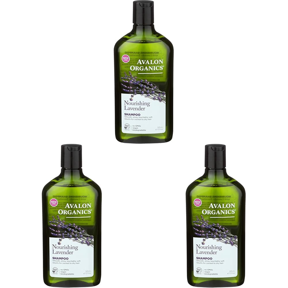 Avalon Organics Botanicals, Shampoo, Lavender, 11 oz (Pack of 3)