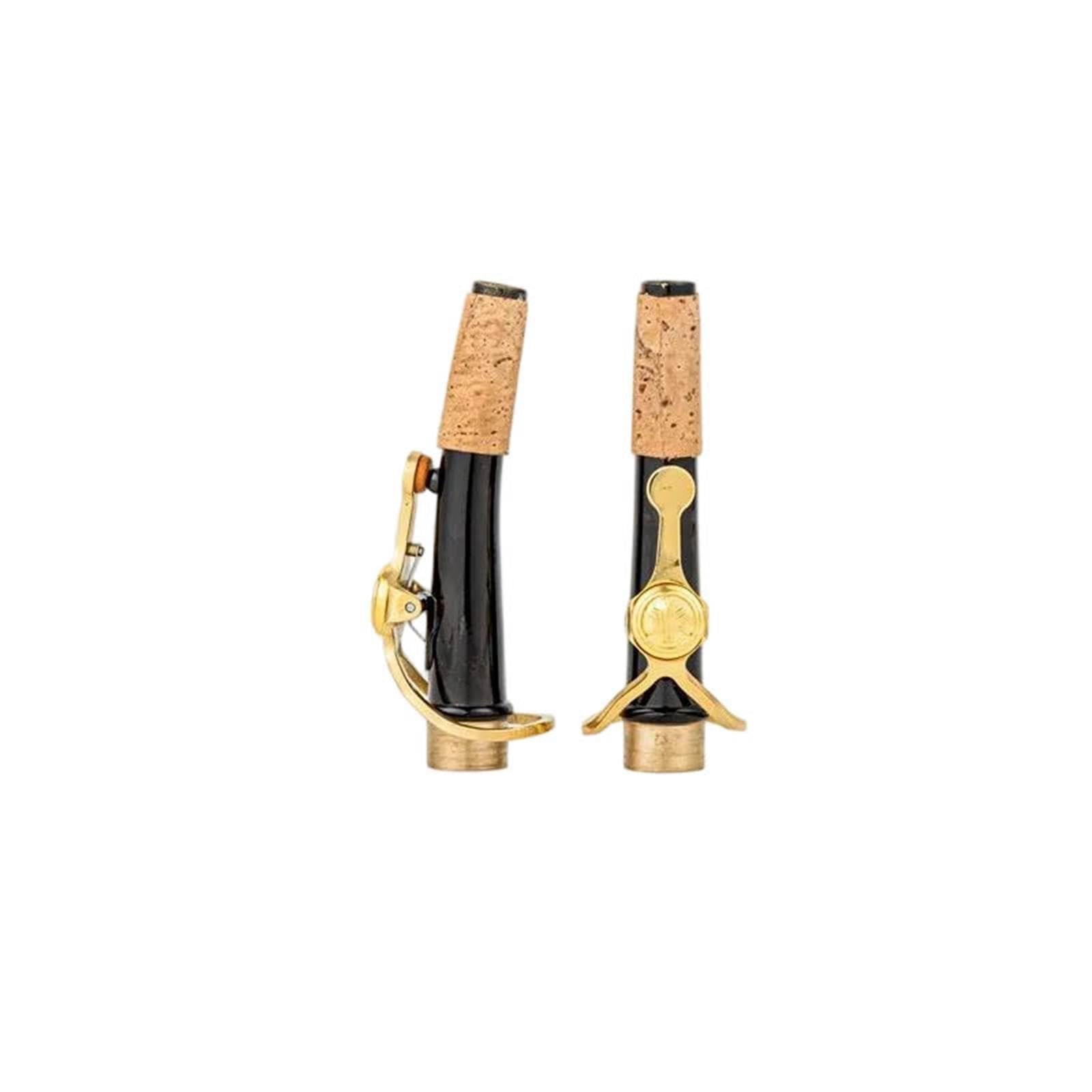 Saxofón Soprano Sib Negro Níquel Oro