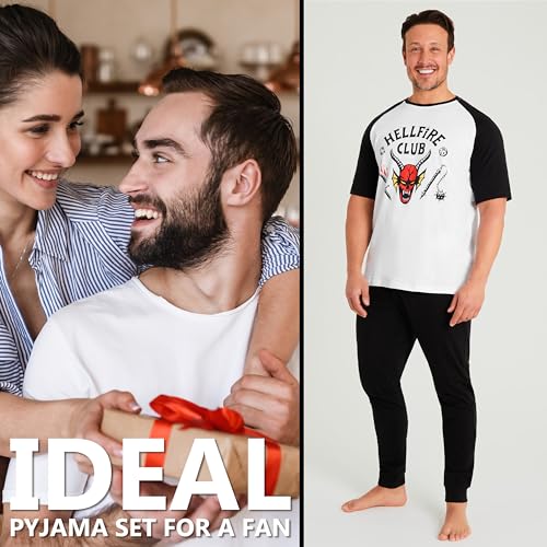 Stranger Things Mens Pyjamas Set Nightwear T-Shirt & Long Bottoms PJs Lounge Set for Men and Teenagers - Gifts for Him3