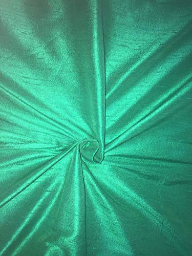 Tissu Dupioni 100 % pure soie vert pour éviter les textiles synthétiques