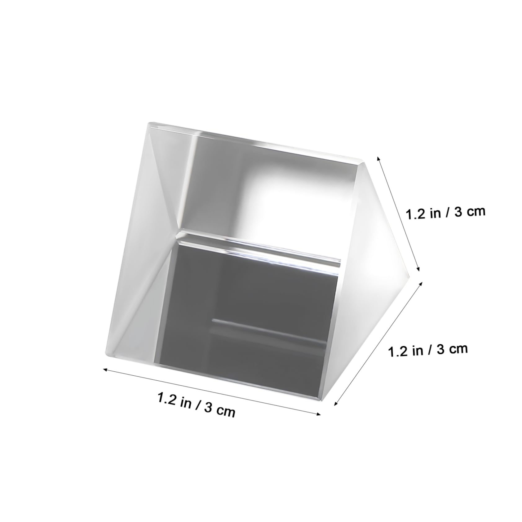 DECOMELODY 4 Pcs School Light Prism Triangular Physics Prism for Teaching Photography Lab Experiments Compact Easy to Store