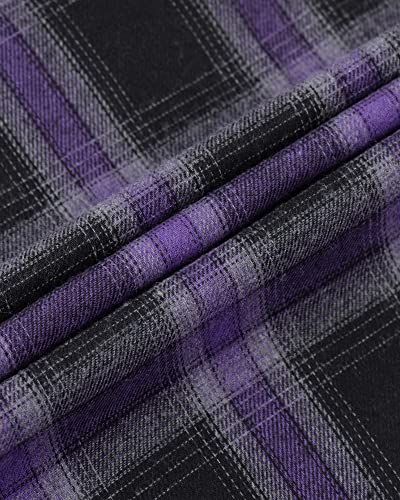 Image of Alimens & Gentle Men's Button Down Regular Fit Long Sleeve Plaid Flannel Casual Shirts