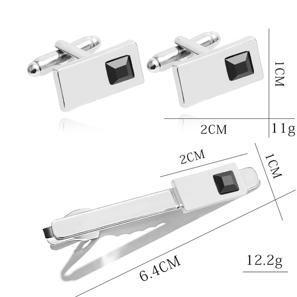 Gioielli Gemelli da Uomo Fermacravatta Set di Gemelli Accessori per Abbigliamento Gemelli per Camicie da Festa Set di Spille Fermacravatta (B Come Mostrato nell'immagine)