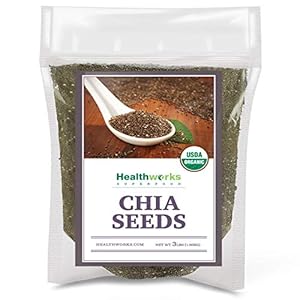 Healthworks Chia Seeds Organic Raw (48 Ounces / 3 Pounds) | Certified Organic, Premium & All-Natural | Contains Omega 3…