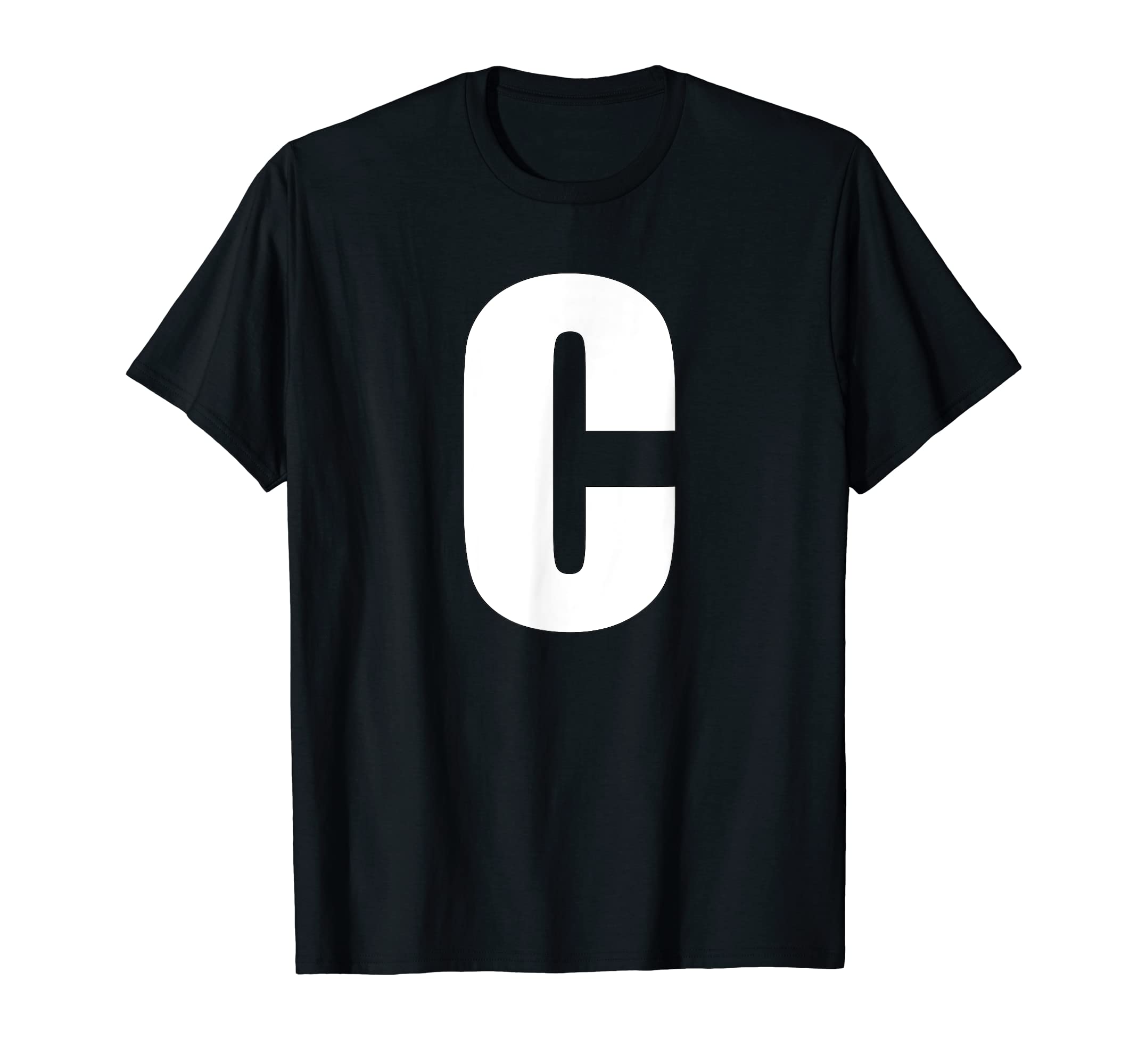Letter C Bold White Capital C for Team Names or Words T-Shirt
