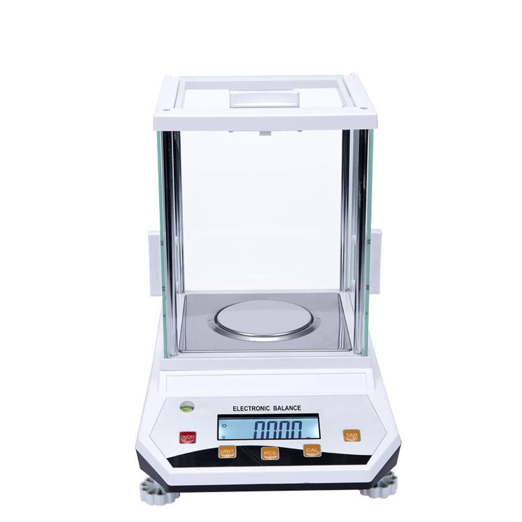 0.001g High Precision Jewelry Scales Precision Balance Count Tare White LCD HD Display Multifunctional Electronic Scale for Gold/Experiments/Herbs and So On(200g*0.001g)